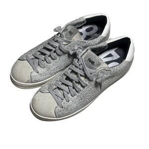P448 John Leopard Print Gray Sneakers Low Top Lace Up‎ Shoes Size 39